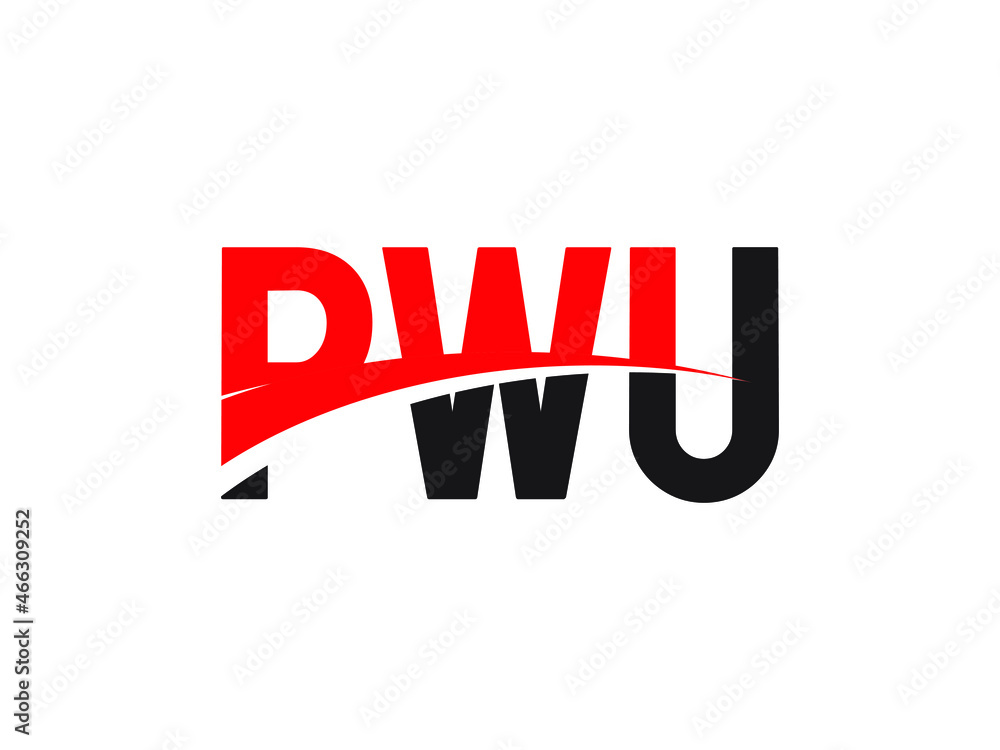 PWU Letter Initial Logo Design Vector Illustration PWU Letter Initial Logo Design Vector Illustration