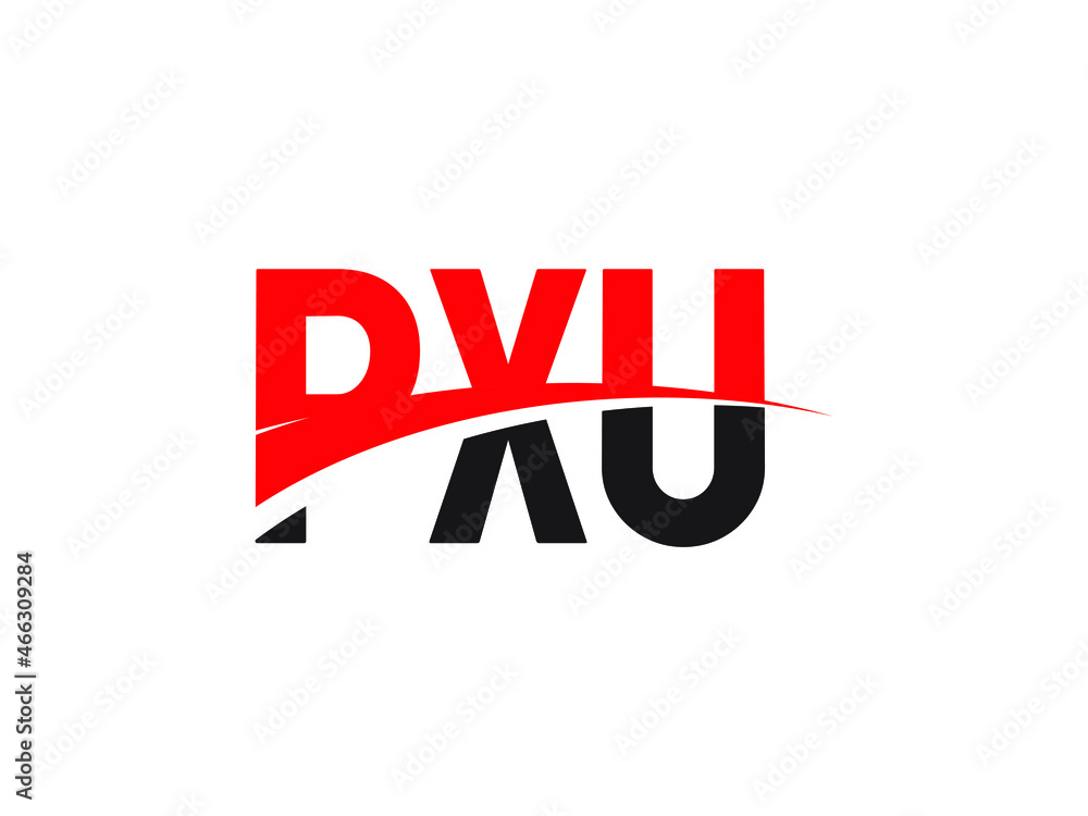 PXU Letter Initial Logo Design Vector Illustration