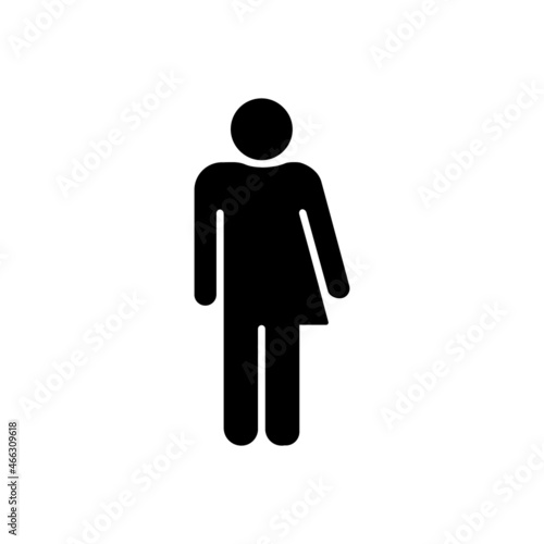 Transgender Icon Concept. Sign of Toilet for Transgender. WC Symbol for Transsexual People. All Gender Washroom Silhouette Icon. Trans, Unisex, Lgbt Restroom Pictogram. Isolated Vector Illustration