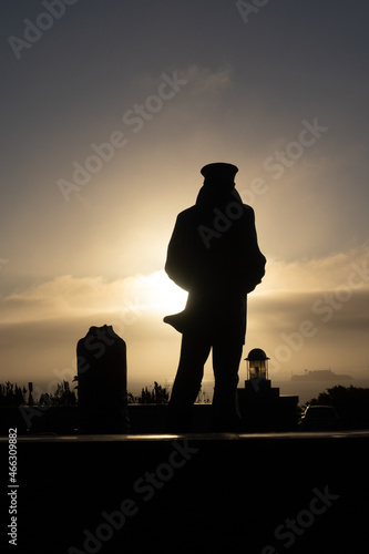 Canvastavla The Merchant Marine Staute at the North End of the Golden Gate Bridge, San Franc
