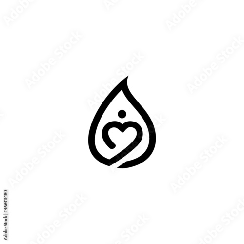 Leaf love people logo design