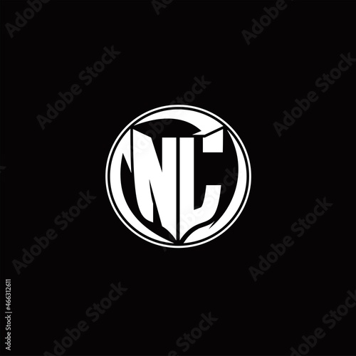 Free Download NL Logo monogram shield shape with three point sharp rounded design template - GFXLoad