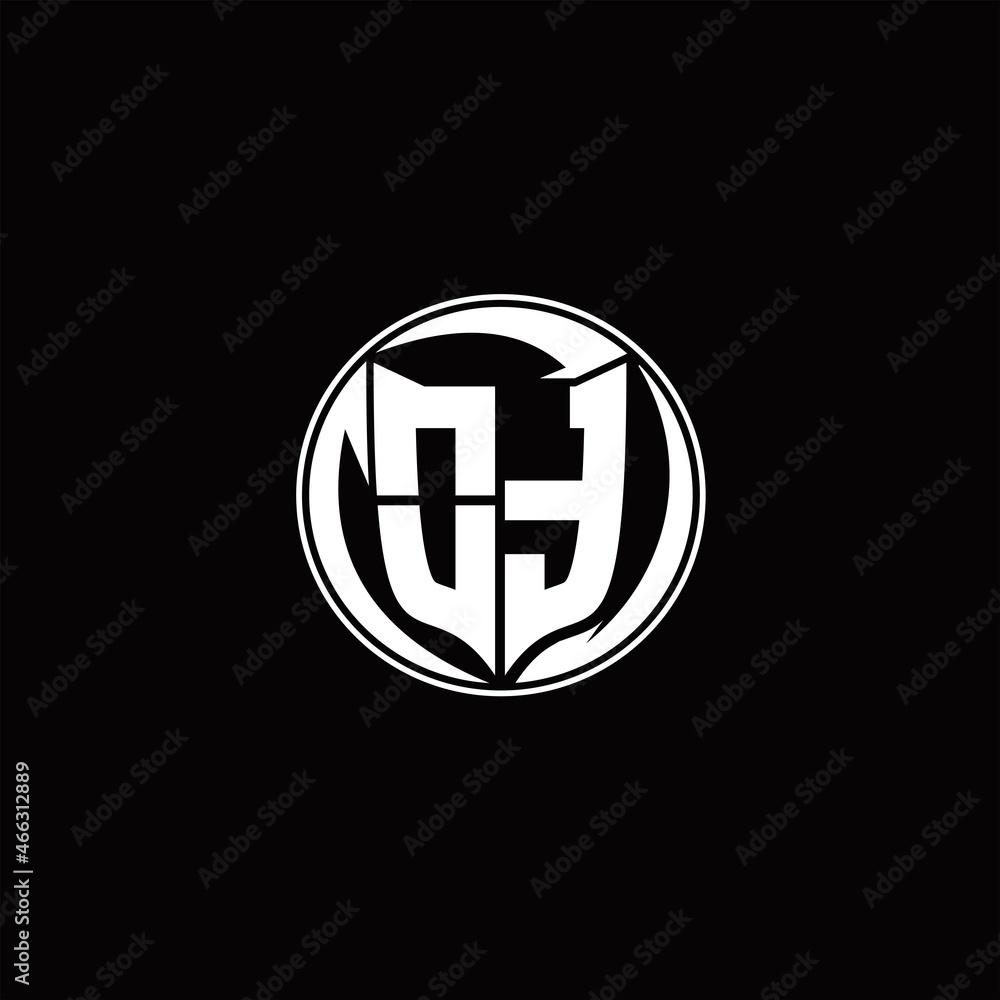 OT Logo monogram shield shape with three point sharp rounded design template OT Logo monogram shield shape with three point sharp rounded design template