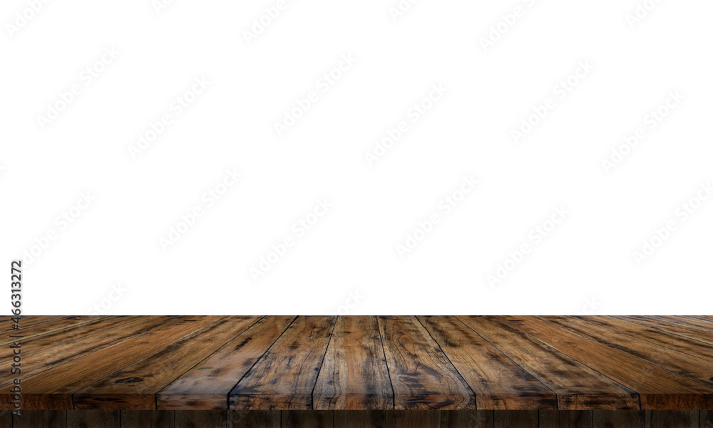 empty wooden tabletop isolated on white background, mock-up your products. empty wooden tabletop isolated on white background, mock-up your products.