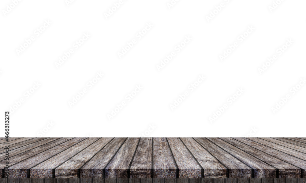 empty wooden tabletop isolated on white background, mock-up your products. empty wooden tabletop isolated on white background, mock-up your products.