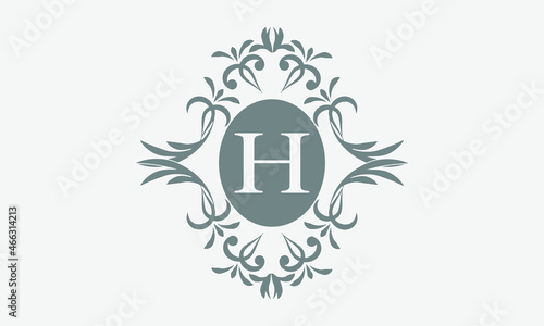Elegant monogram with alphabet letter H. Logo icon for business. Exquisite corporate branding and design for luxury goods and company