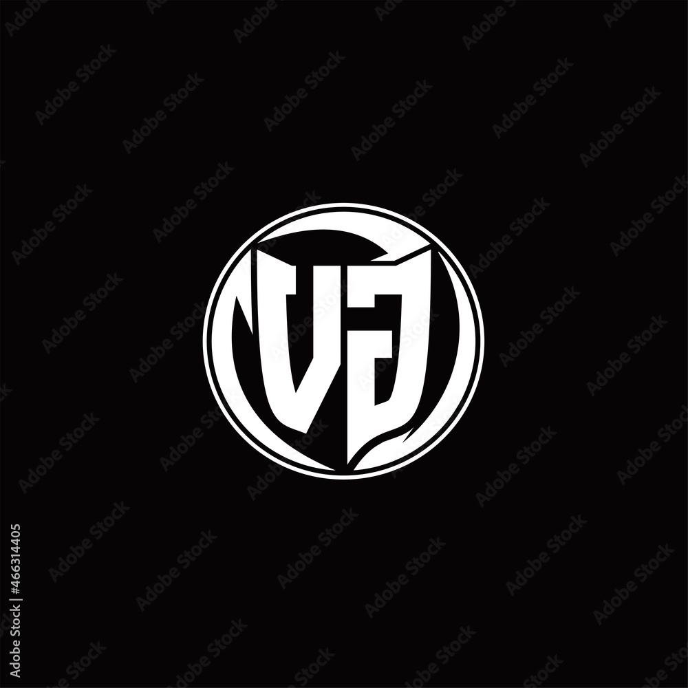 VG Logo monogram shield shape with three point sharp rounded design template VG Logo monogram shield shape with three point sharp rounded design template
