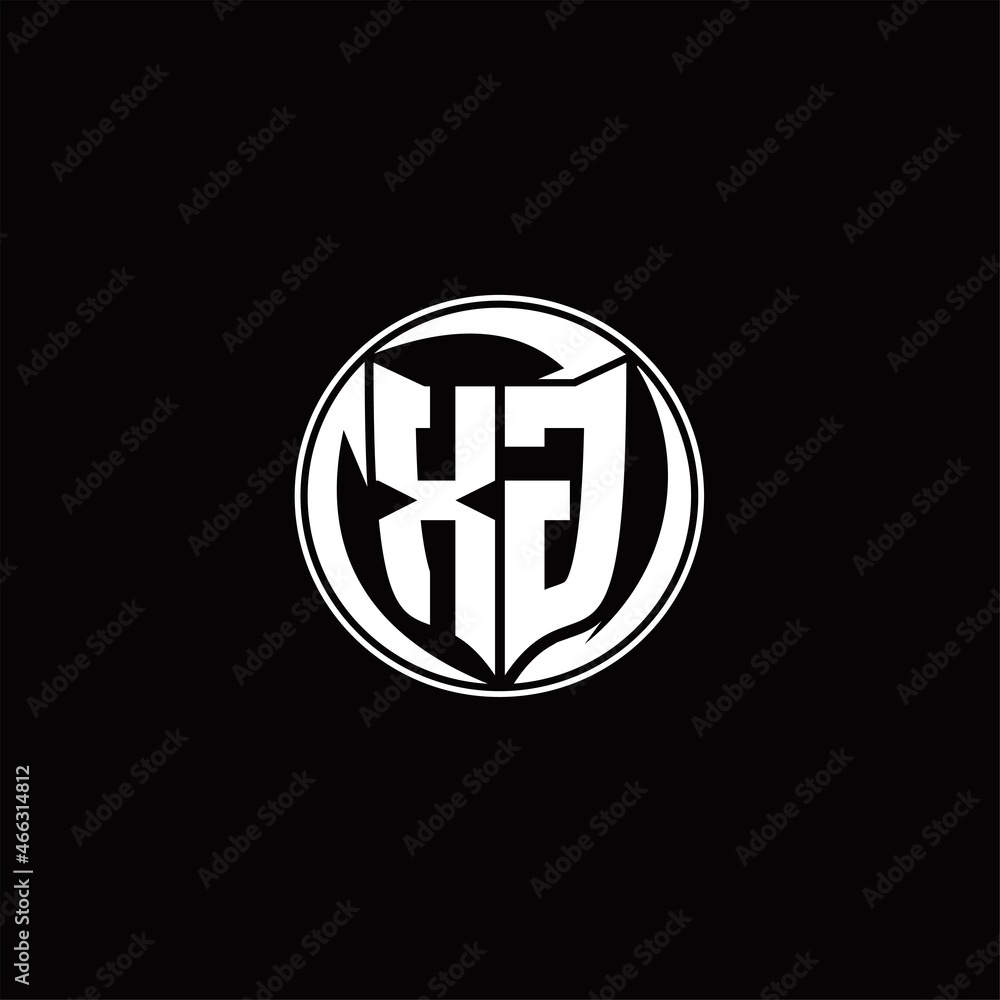 XG Logo monogram shield shape with three point sharp rounded design template XG Logo monogram shield shape with three point sharp rounded design template
