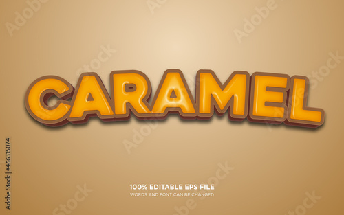 Chocolate caramel editable text style effect