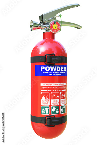 Fire extinguisher, for extinguishing fire and safety, 3d