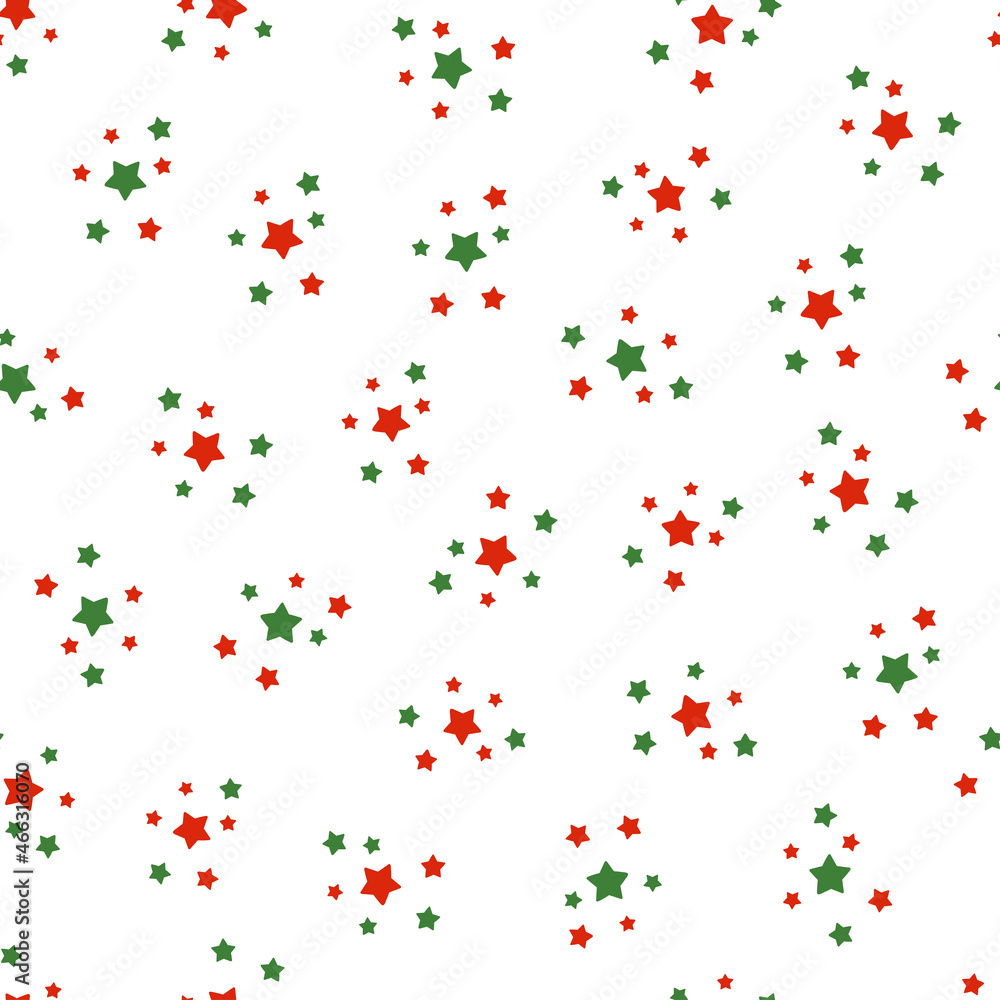 Seamless pattern with Christmas decoration. Green and red mixed dots pattern. Seamless pattern with Christmas decoration. Green and red mixed dots pattern.