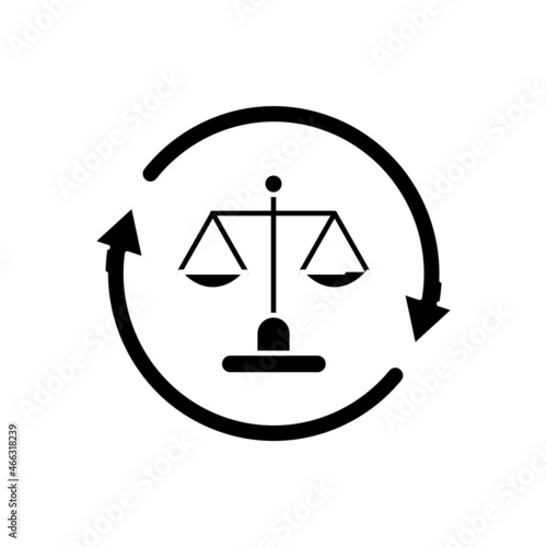 Reduced inequalities color icon. Corporate social responsibility.
