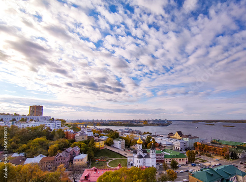 panoramic view of Nizhny Novgorod from a height