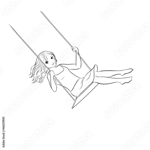 Girl on swing