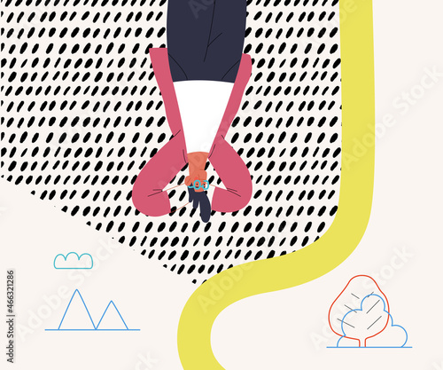 Startup illustration. Concept of building new business