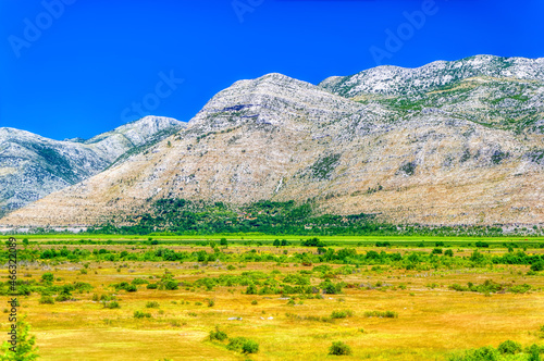 Karst landscape during hot summer day.