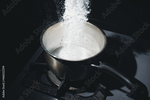 cooking caramel by sugar