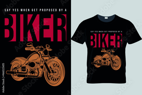 Biker typography stud t-shirt design