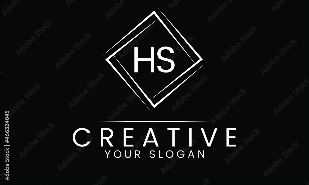 HS Logo Letter design template, Letter hs logo design, Alphabet letters ...