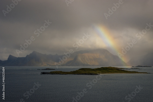 Ein Regenbogen in Norwegen