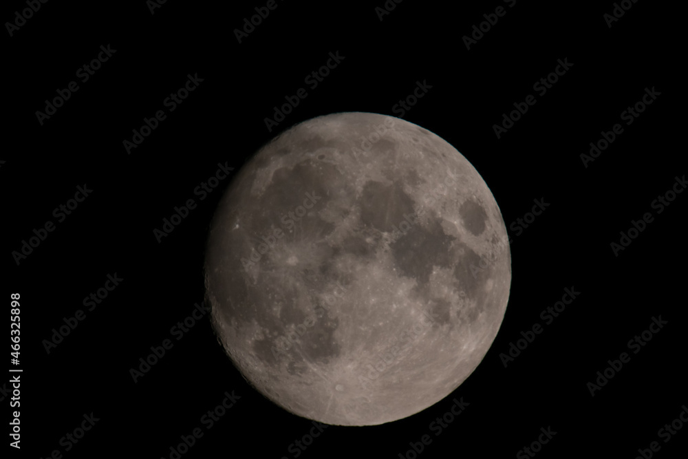 Liechtenstein, July 22, 2021 Full moon in the dark sky Liechtenstein, July 22, 2021 Full moon in the dark sky