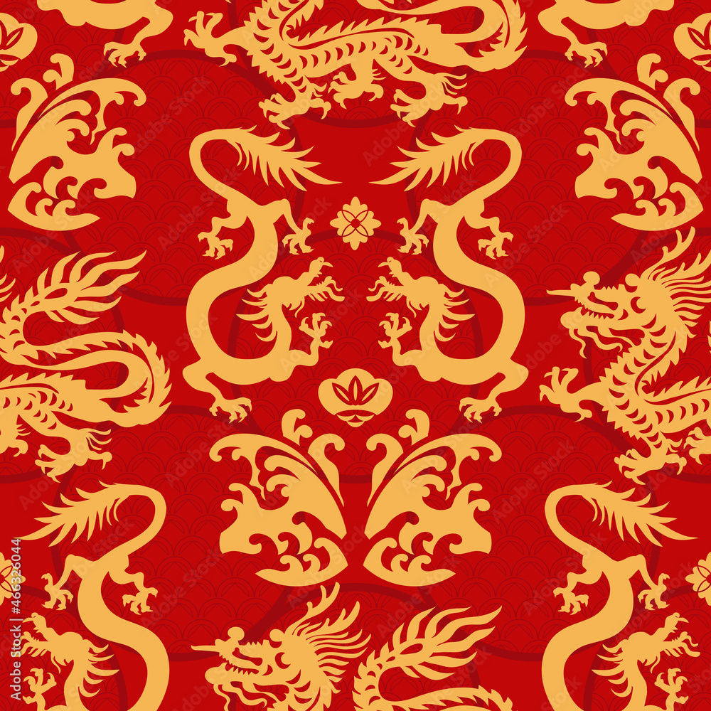 Dragon japanese pattern 12 Dragon japanese pattern 12