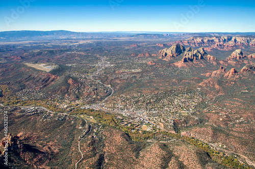 Aerial view above Sedona, Arizona 2021