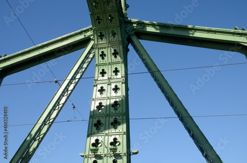 Iron structura bridge on Budapest, Hungary photo