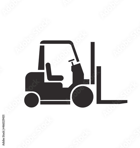 forklift simple stencil silhouette