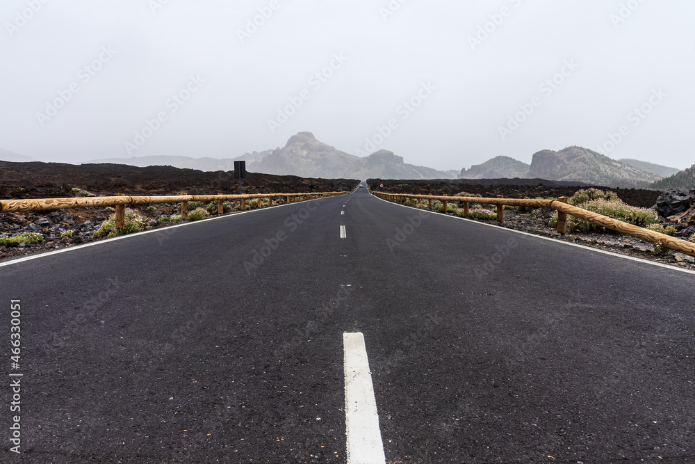 Highway leading to the mountains. Highway leading to the mountains.