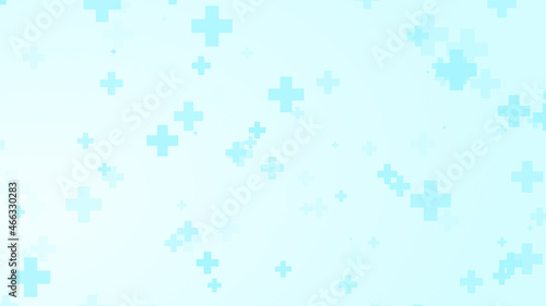 Abstract medical blue cross pattern white background.