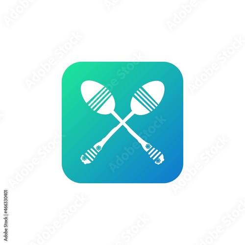 spoon logo with gradient, simple tablespoon logo