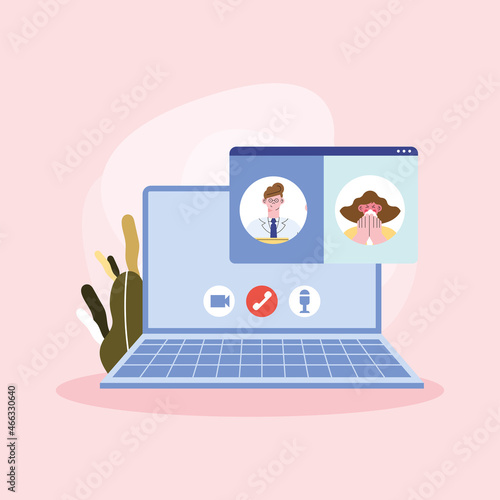 doctor and patient in laptop