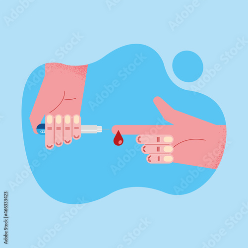 hands monitoring glucose