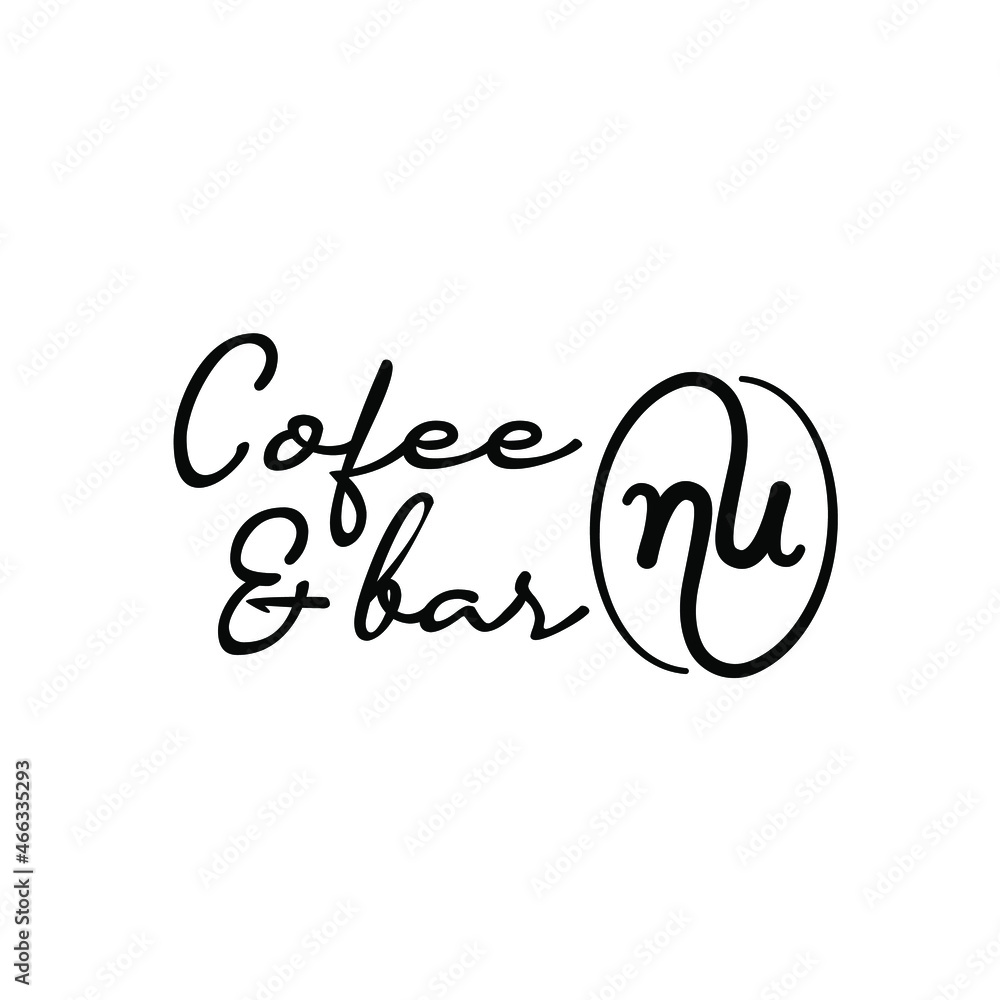NU Initial Coffee Beans Logo Template NU Initial Coffee Beans Logo Template