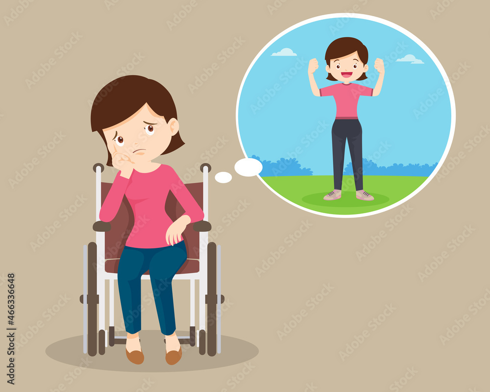 Women in wheelchairs are thinking about healthy times Women in wheelchairs are thinking about healthy times