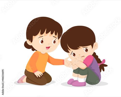 girl consoling her sad friend