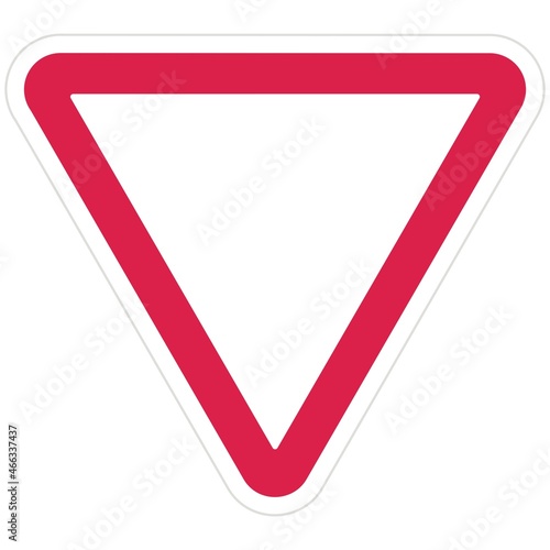 Traffic sign right of way, Give way! Vector illustration. Eps 10 vector file.