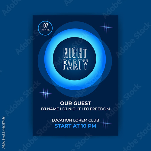 Set of merry christmas and happy new year party for flyer, banner, social media ,New year 2020 party poster template