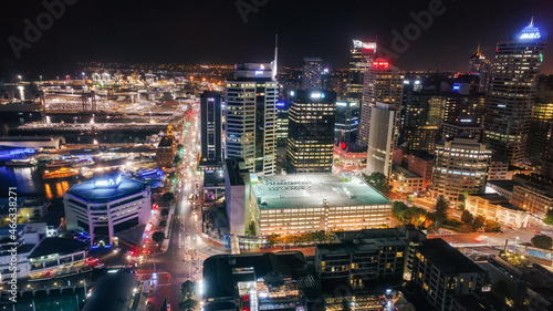 Wallpaper Mural Auckland at night seen from the drone Torontodigital.ca