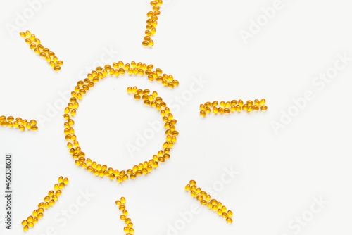 vitamin d3 on a white background