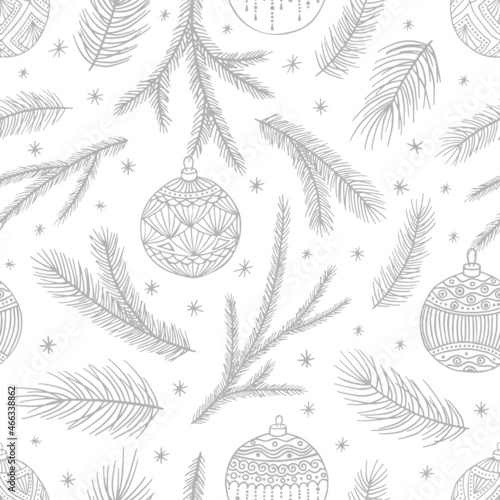Wallpaper Mural Christmas and New Year seamless pattern, vector xmas background Torontodigital.ca