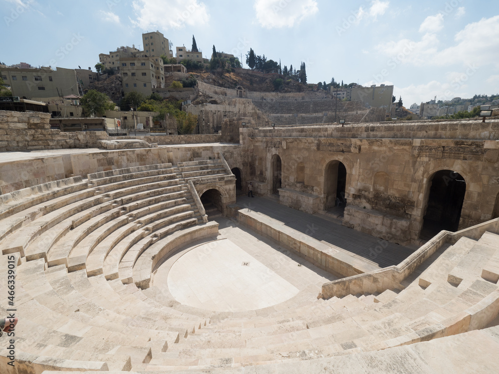 Odeón, en el Teatro Romano de Ammán, en Jordania, Asia