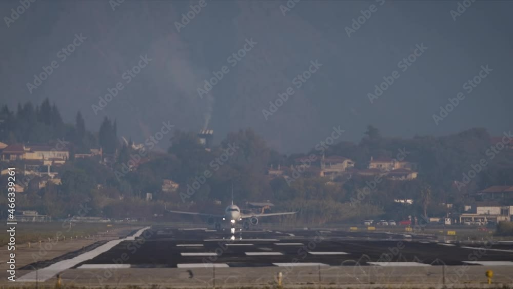 Aircraft taking off from runway. Aircraft taking off from runway.