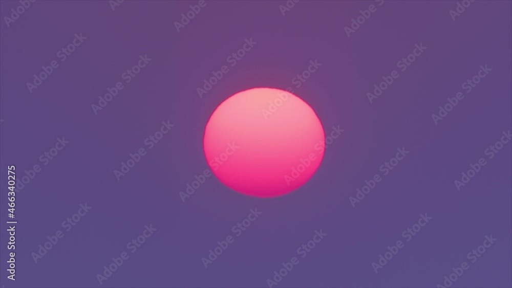 Red sun rising in the sky, Nevada, USA Red sun rising in the sky, Nevada, USA