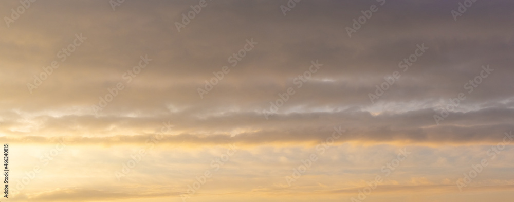 Sky with thick clouds at sunrise or sunset