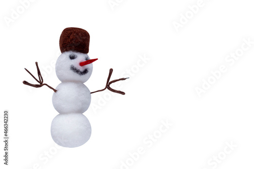 Character for New Year and Christmas the snowman toy, isolated