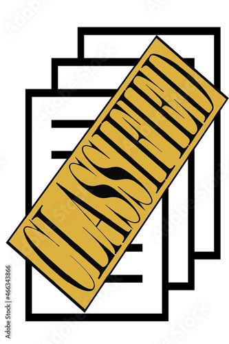 Stack of Documents Stamped Classified