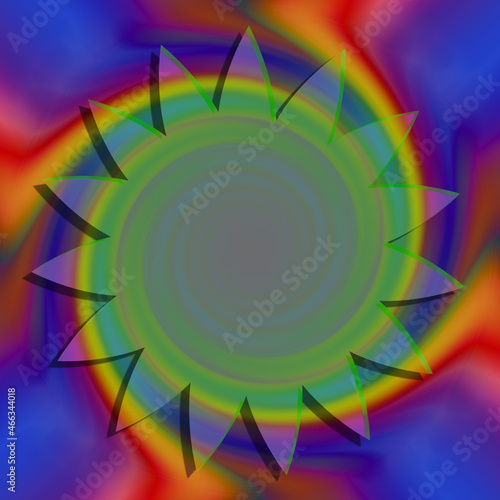 Colorful Abstract Background With Circle For Text