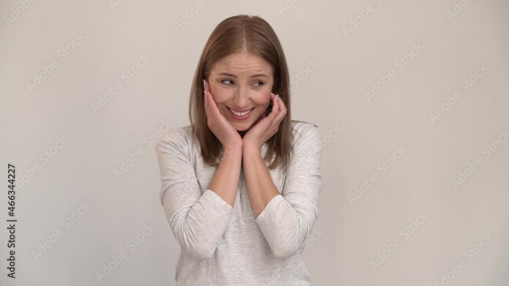 Please, I'm begging forgive. Portrait of shy woman looking with imploring desperate grimace and praying for help, asking apology. Studio shot isolated on white background Please, I'm begging forgive. Portrait of shy woman looking with imploring desperate grimace and praying for help, asking apology. Studio shot isolated on white background